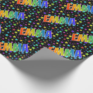Rainbow First Name "EMMA" + sterren Cadeaupapier
