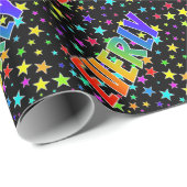 Rainbow First Name "EVERLY" + sterren Cadeaupapier (Rol Hoek)