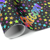 Rainbow First Name "GREGORY" + sterren Cadeaupapier (Rol Hoek)