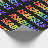 Rainbow First Name "ISABELLE" (Voornaam voor regen Cadeaupapier (Hoek)