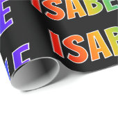 Rainbow First Name "ISABELLE" (Voornaam voor regen Cadeaupapier (Rol Hoek)