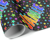 Rainbow First Name "JAMIE" + sterren Cadeaupapier (Rol Hoek)