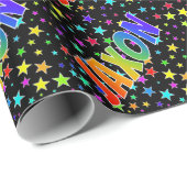 Rainbow First Name "JAXON" + sterren Cadeaupapier (Rol Hoek)