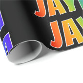 Rainbow First Name "JAYLA"; vun & kleurrijk Cadeaupapier (Rol Hoek)