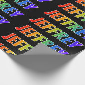 Rainbow First Name "JEFFREY" (Voornaam voor regenb Cadeaupapier (Hoek)