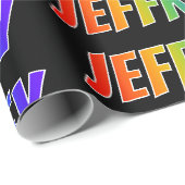 Rainbow First Name "JEFFREY" (Voornaam voor regenb Cadeaupapier (Rol Hoek)