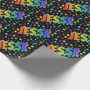 Rainbow First Name "JESSE" + sterren Cadeaupapier