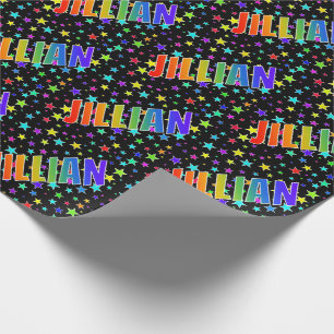 Rainbow First Name "JILLIAN" + sterren Cadeaupapier