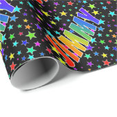 Rainbow First Name "JIMMY" + sterren Cadeaupapier (Rol Hoek)