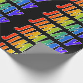 Rainbow First Name "JIMMY"; vun & kleurrijk Cadeaupapier (Hoek)