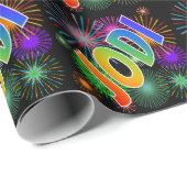 Rainbow First Name "JODI" + Fireworks Cadeaupapier (Rol Hoek)