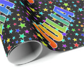 Rainbow First Name "JULIA" + sterren Cadeaupapier (Rol Hoek)
