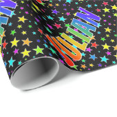 Rainbow First Name "JULIAN" + sterren Cadeaupapier (Rol Hoek)