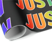 Rainbow First Name "JUSTIN" (Voornaam voor regenbo Cadeaupapier (Rol Hoek)