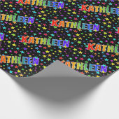 Rainbow First Name "KATHLEEN" + sterren Cadeaupapier (Hoek)
