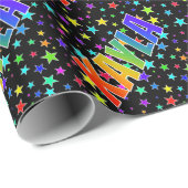 Rainbow First Name "KAYLA" + sterren Cadeaupapier (Rol Hoek)