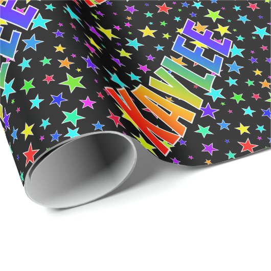 Rainbow First Name "KAYLEE" + sterren Cadeaupapier (Rol Hoek)