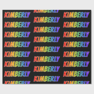 Rainbow First Name "KIMBERLY" (KIMBERLY); vun & kl Cadeaupapier