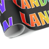 Rainbow First Name "LANDON" (Voornaam van regenboo Cadeaupapier (Rol Hoek)