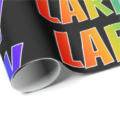 Rainbow First Name "LARRY"; vun & kleurrijk Cadeaupapier (Rol Hoek)