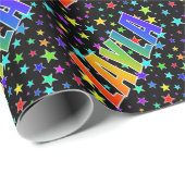 Rainbow First Name "LAYLA" + sterren Cadeaupapier (Rol Hoek)