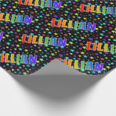 Rainbow First Name "LILLIAN" + sterren Cadeaupapier (Hoek)