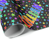 Rainbow First Name "LILLIAN" + sterren Cadeaupapier (Rol Hoek)