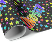 Rainbow First Name "LINDSEY" + sterren Cadeaupapier (Rol Hoek)