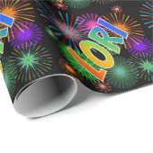 Rainbow First Name "LORI" + Fireworks Cadeaupapier (Rol Hoek)