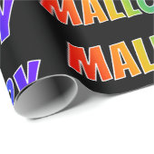 Rainbow First Name "MALLORY"; Fun & kleurful Cadeaupapier (Rol Hoek)