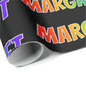 Rainbow First Name "MARGARET"; Fun & Colorful Cadeaupapier (Rol Hoek)
