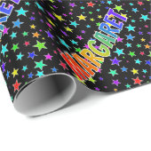 Rainbow First Name "MARGARET" + sterren Cadeaupapier (Rol Hoek)