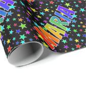 Rainbow First Name "MARIA" + sterren Cadeaupapier (Rol Hoek)
