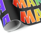 Rainbow First Name "MARIA"; vun & kleurrijk Cadeaupapier (Rol Hoek)