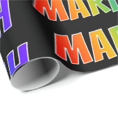 Rainbow First Name "MARIAH"; vun & kleurrijk Cadeaupapier (Rol Hoek)