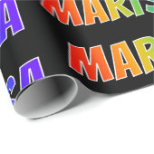 Rainbow First Name "MARISSA"; vun & kleurrijk Cadeaupapier (Rol Hoek)