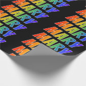 Rainbow First Name "MARY"; Fun & Colorful Cadeaupapier (Hoek)