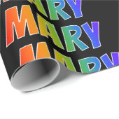 Rainbow First Name "MARY"; Fun & Colorful Cadeaupapier (Rol Hoek)
