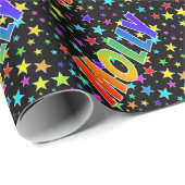 Rainbow First Name "MOLLY" + sterren Cadeaupapier (Rol Hoek)