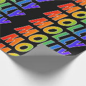 Rainbow First Name "MOLLY" (Voornaam voor regenboo Cadeaupapier (Hoek)