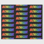 Rainbow First Name "MONIQUE" (Voornaam regenboogva Cadeaupapier (Vlak)