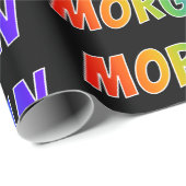 Rainbow First Name "MORGAN"; Fun & kleurrijk Cadeaupapier (Rol Hoek)
