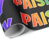 Rainbow First Name "PAISLEY"; Fun & kleurful Cadeaupapier (Rol Hoek)