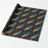 Rainbow First Name "PAISLEY" + sterren Cadeaupapier (Uitgerold)