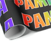 Rainbow First Name "PAMELA"; Fun en kleurrijk Cadeaupapier (Rol Hoek)