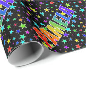 Rainbow First Name "PAMELA" + sterren Cadeaupapier (Rol Hoek)