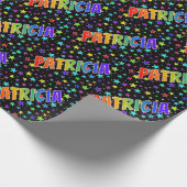 Rainbow First Name "PATRICIA" + sterren Cadeaupapier (Hoek)
