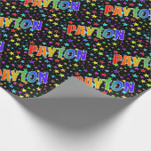 Rainbow First Name "PAYTON" + sterren Cadeaupapier (Hoek)