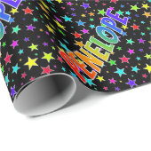Rainbow First Name "PENELOPE" + sterren Cadeaupapier (Rol Hoek)