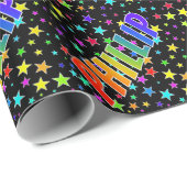 Rainbow First Name "PHILLIP" + sterren Cadeaupapier (Rol Hoek)